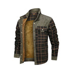 Men's Flannel Shirt Jacket | Warm Checked Teddy Lined Button-Up 0