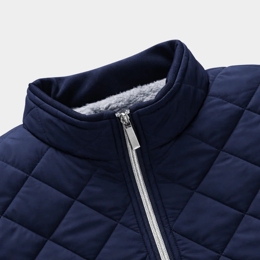 Men's Fleece-Lined Quilted Jacket | Lightweight Warm Winter Coat 4