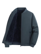 Men's Fleece Jacket | Warm Bomber Coat with Zip-Up Design 0