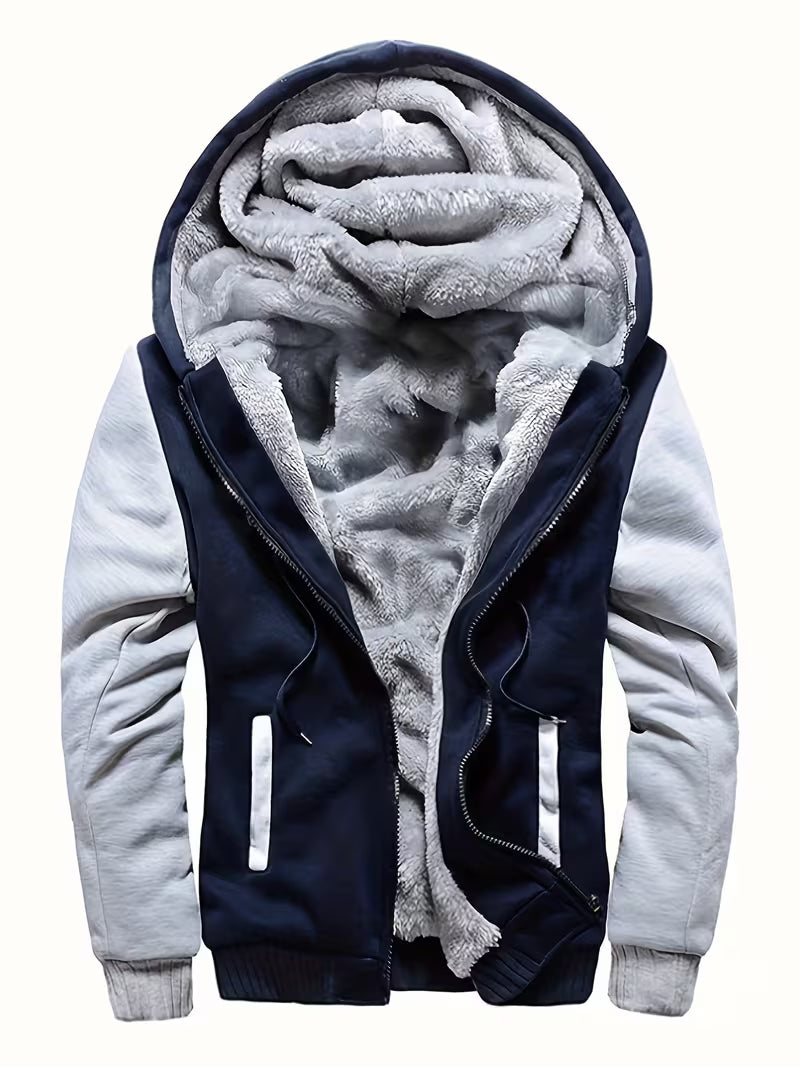 Men's Fleece Jacket | Warm Hooded Winter Coat for Casual Wear 3
