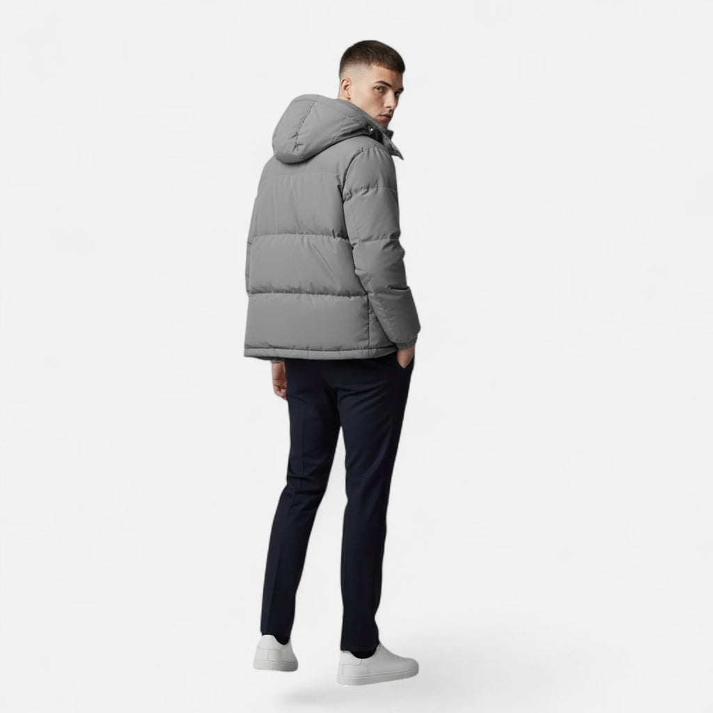 Men's Hooded Padded Jacket | Lightweight Zip-Front Outerwear 8