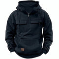 Men's Jacket | Retro Motorcycle Coat with Loose Fit and Pockets 0