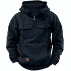 Men's Jacket | Retro Motorcycle Coat with Loose Fit and Pockets 0
