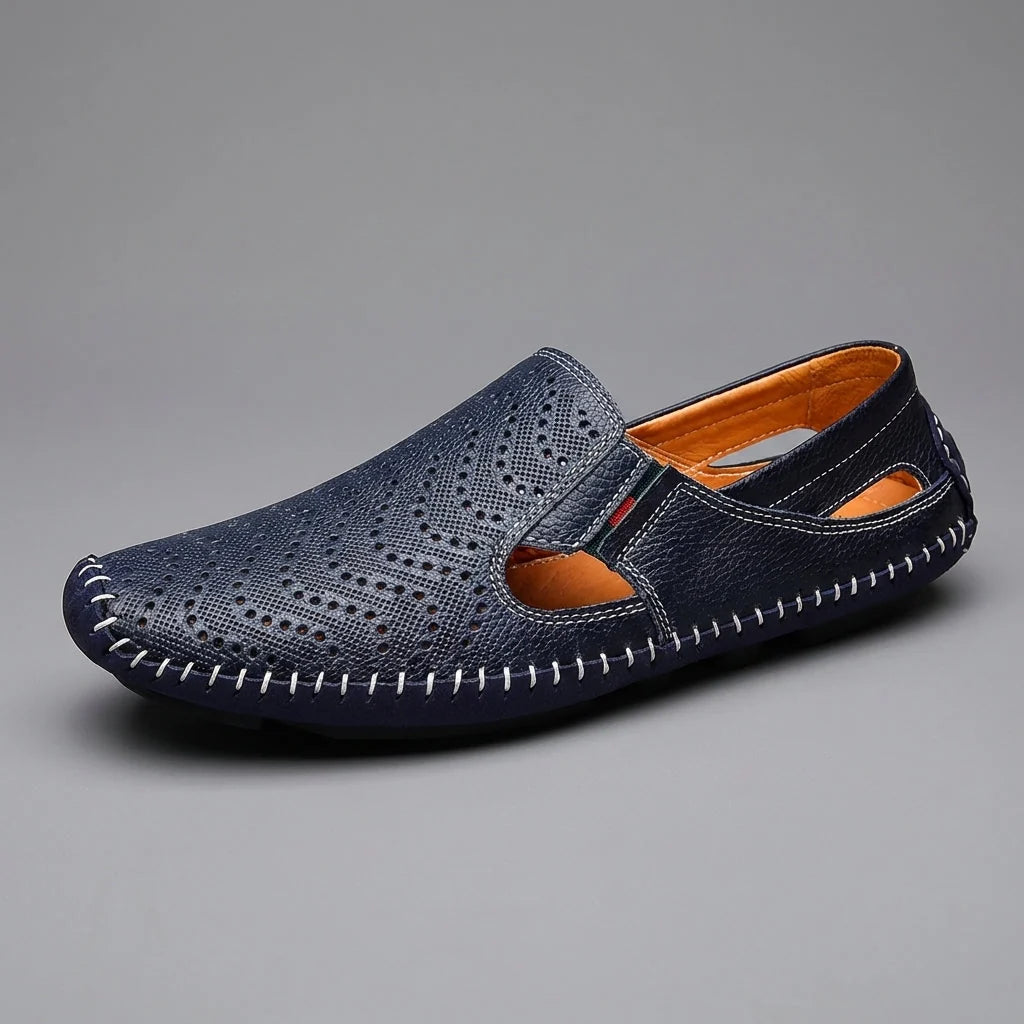 Men's Leather Sandals | Breathable Adjustable Strap Footwear 3