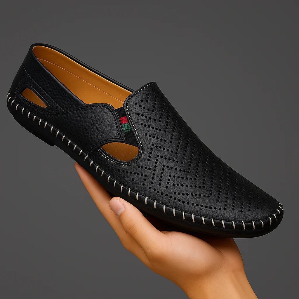 Men's Leather Sandals | Breathable Adjustable Strap Footwear 9