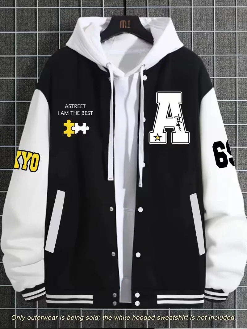 Men's Lightweight Colour Block Jacket | Casual Zip-Up Baseball Collar 4