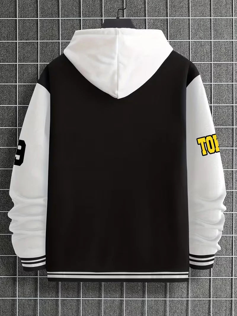 Men's Lightweight Colour Block Jacket | Casual Zip-Up Baseball Collar 5