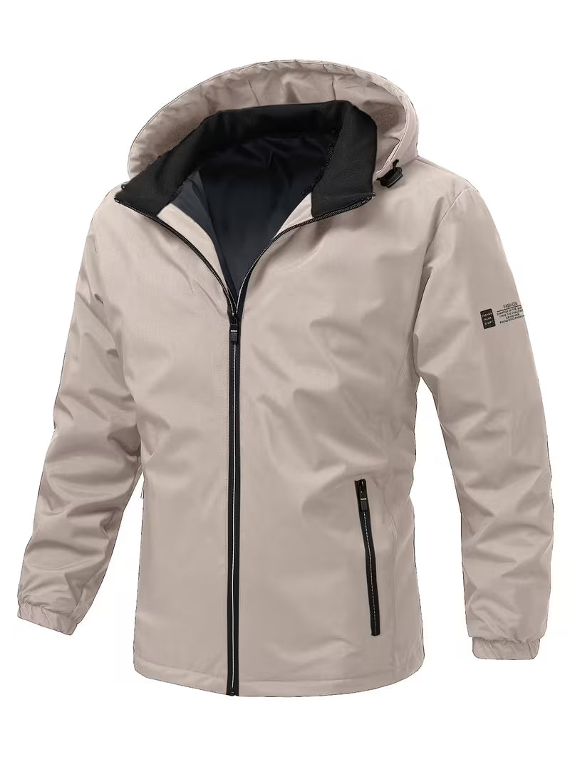 Men's Lightweight Hooded Windbreaker | Casual Zip-Up Jacket 1