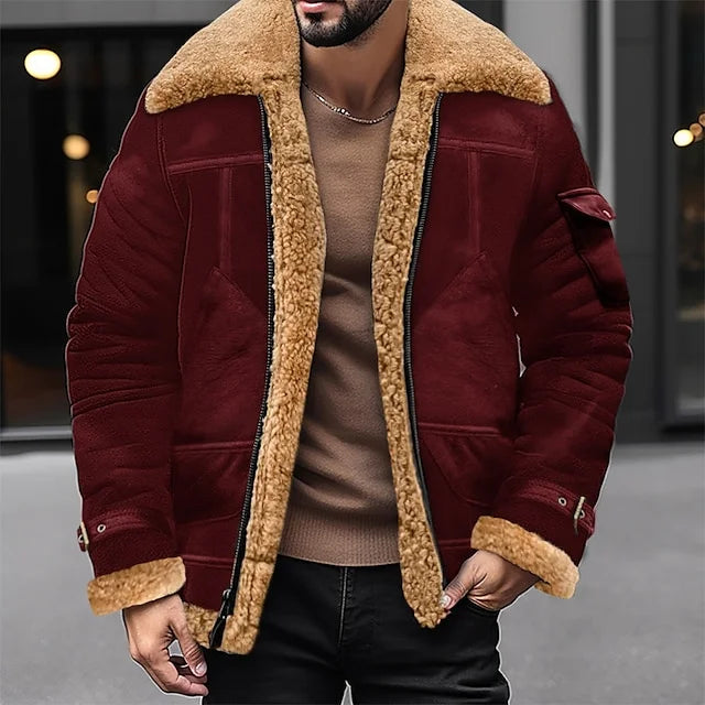 Men's Lightweight Sherpa Jacket | Warm Casual Outerwear 1