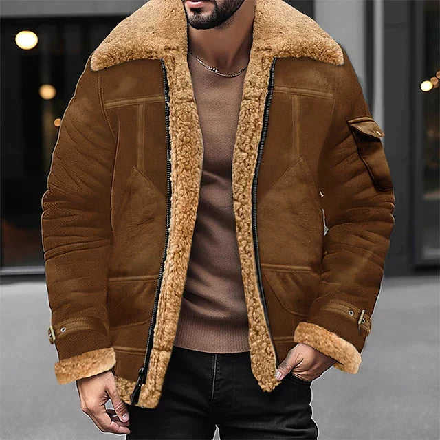 Men's Lightweight Sherpa Jacket | Warm Casual Outerwear 2