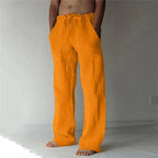 Men's Linen Pants | Relaxed Fit Baggy Trousers for Everyday Wear 6