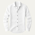 Men's Linen Shirt | Lightweight Long-Sleeve Casual Fit for Summer 0
