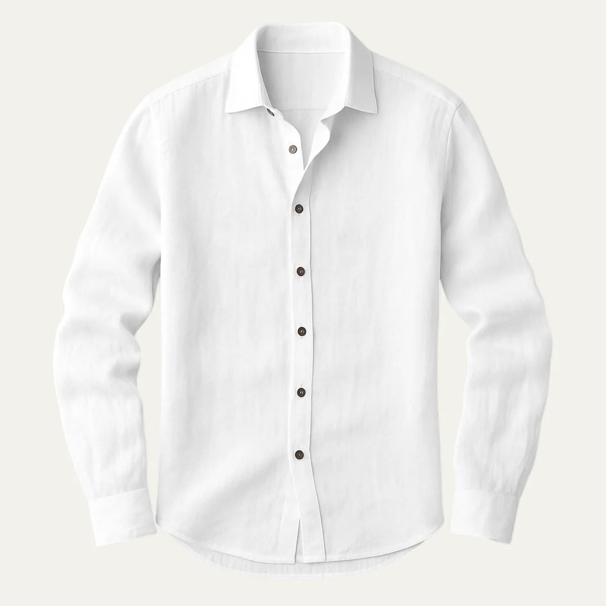 Men's Linen Shirt | Lightweight Long-Sleeve Casual Fit for Summer 0