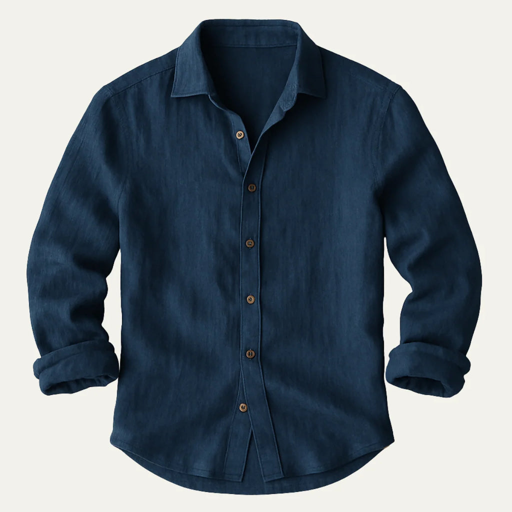 Men's Linen Shirt | Lightweight Long-Sleeve Casual Fit for Summer 2