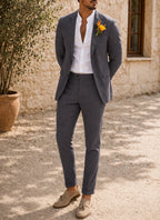 Men's Linen Suit | Tailored Two-Piece Wedding Suits for Men 3