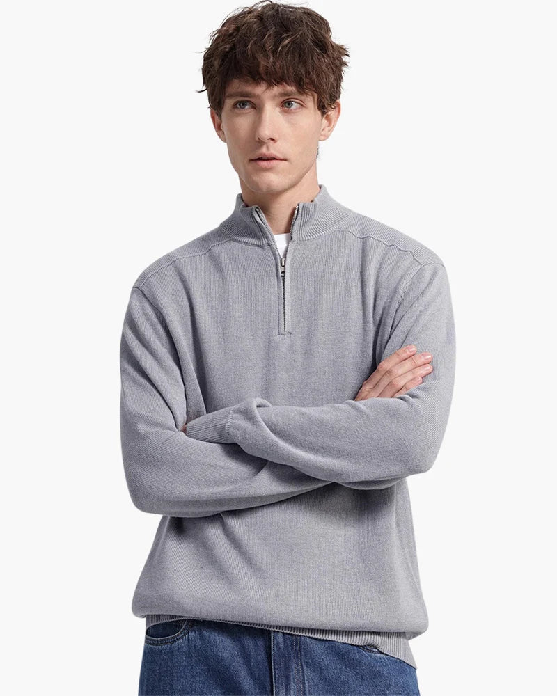 Men's Merino Wool Half Zip Sweater | Lightweight Layering Essential 1