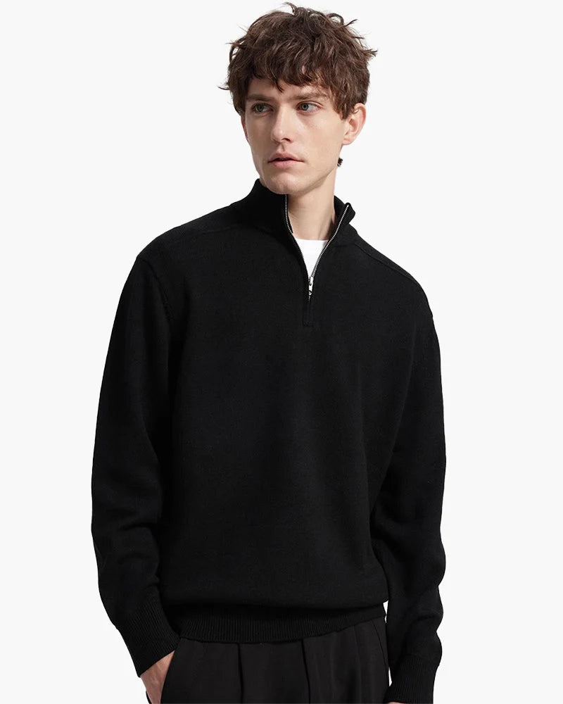 Men's Merino Wool Half Zip Sweater | Lightweight Layering Essential 3