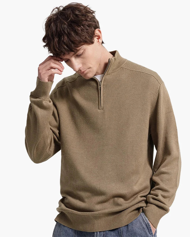 Men's Merino Wool Half Zip Sweater | Lightweight Layering Essential 5