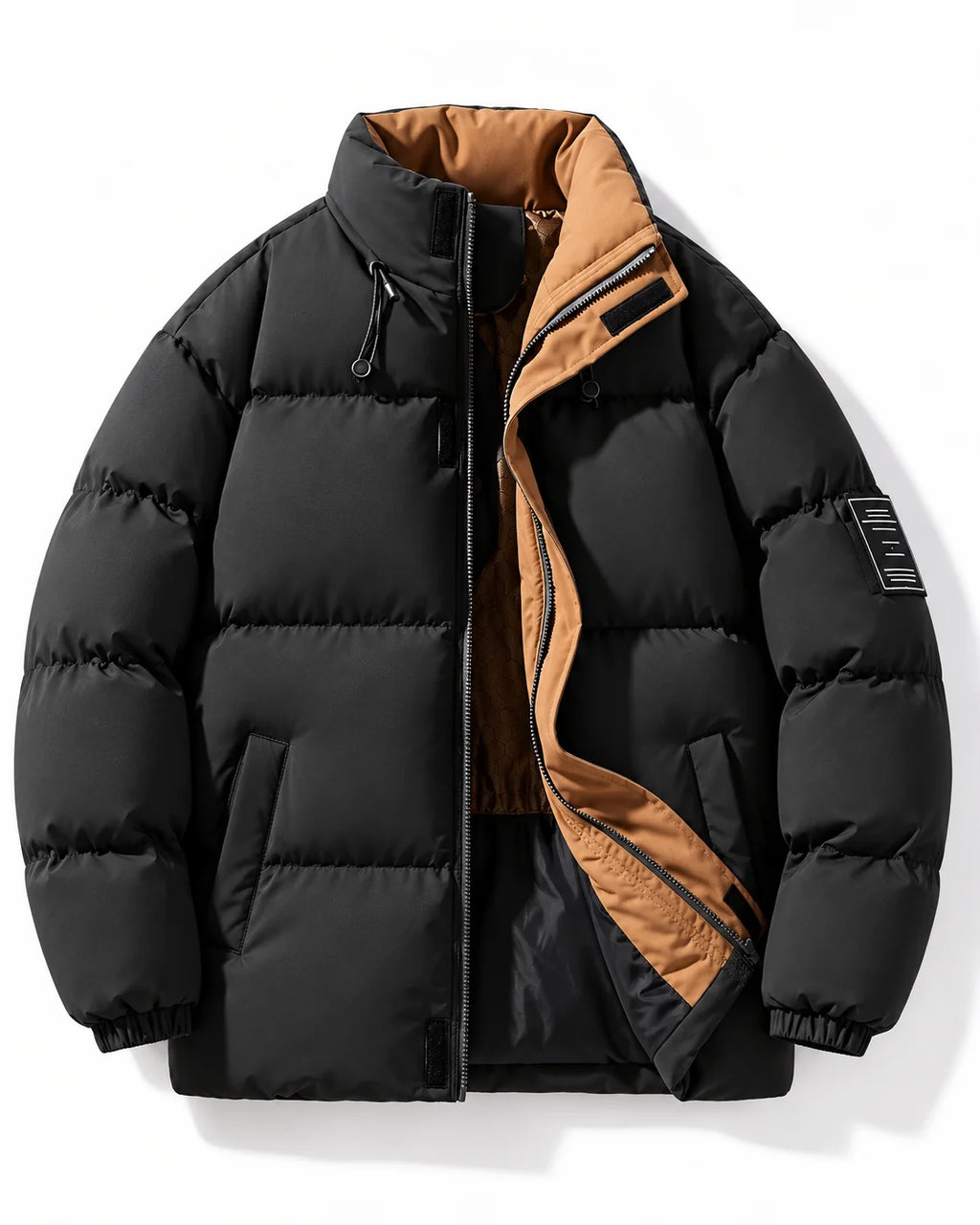 Men's Puffer Jacket | Warm Windproof Winter Coat with High Collar 2