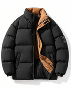 Men's Puffer Jacket | Warm Windproof Winter Coat with High Collar 2