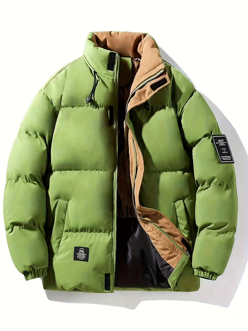 Men's Puffer Jacket | Warm Windproof Winter Coat with High Collar 4