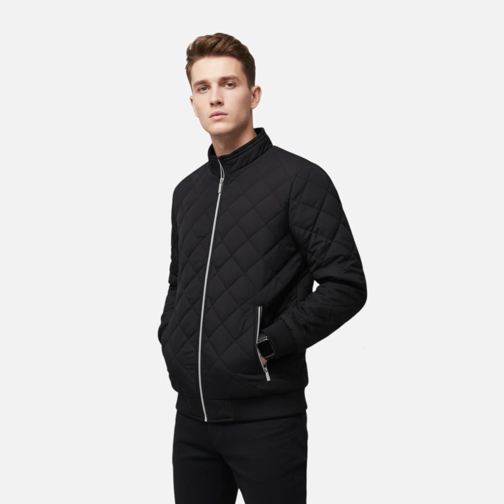 Men's Quilted Fleece-Lined Winter Jacket | Relaxed Fit Warm Coat 2