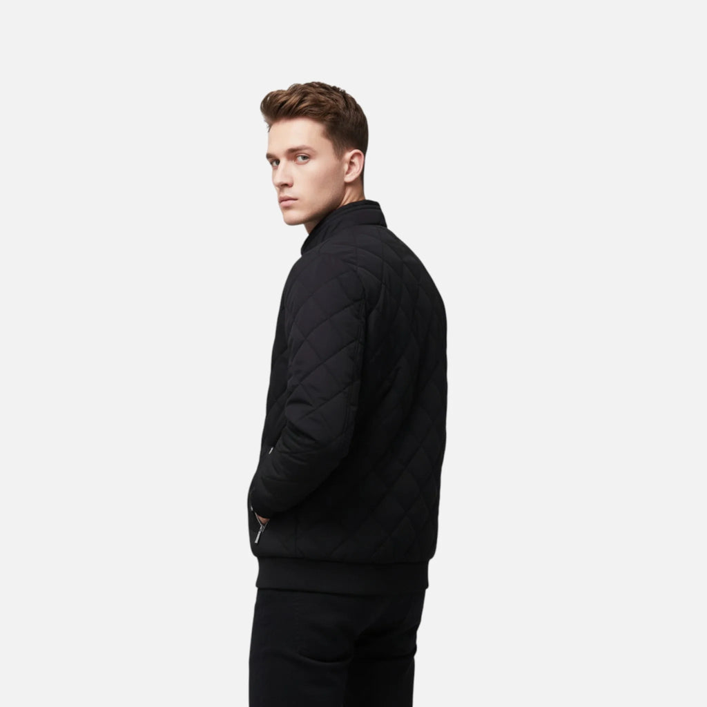 Men's Quilted Fleece-Lined Winter Jacket | Relaxed Fit Warm Coat 3