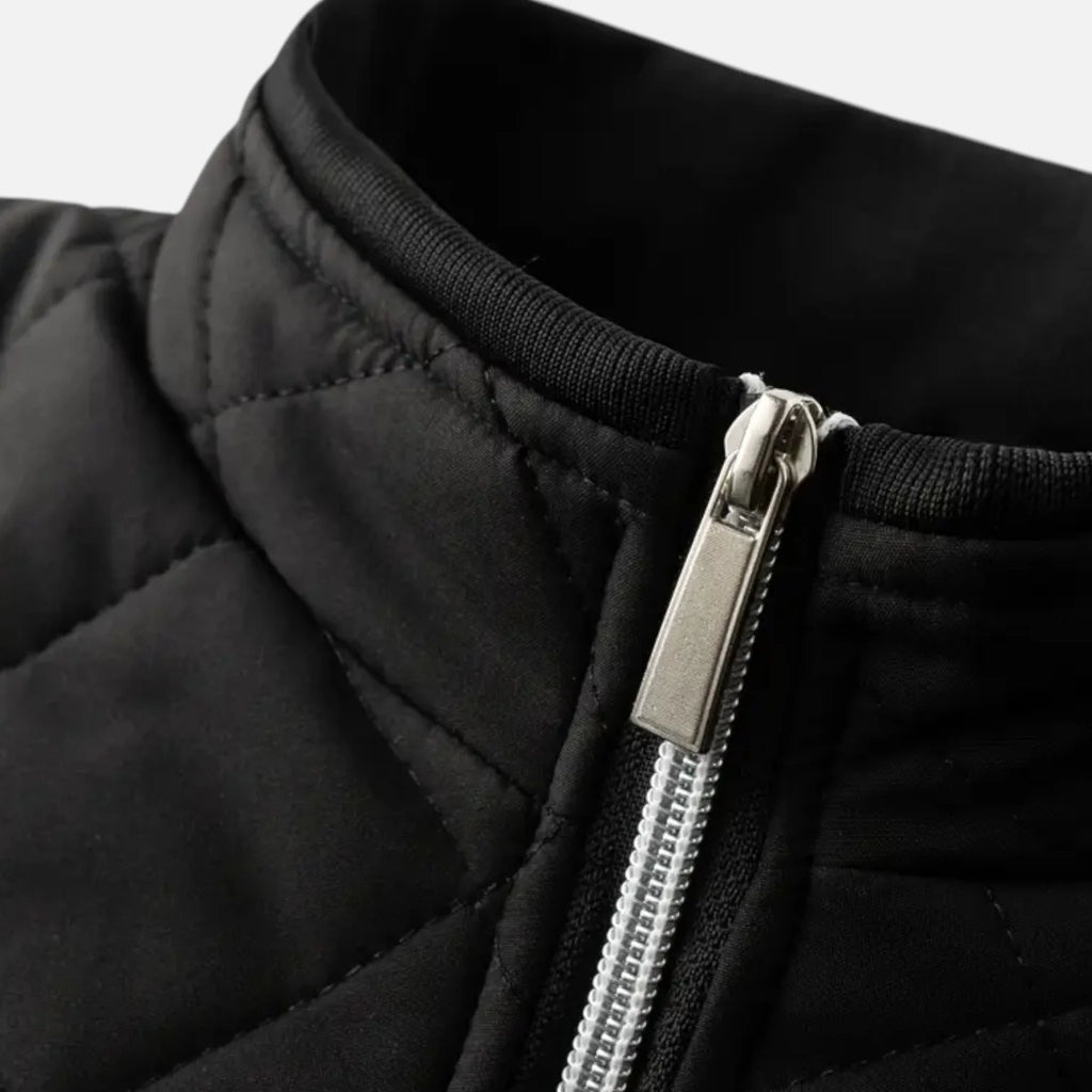 Men's Quilted Fleece-Lined Winter Jacket | Relaxed Fit Warm Coat 8