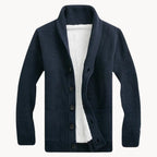 Men's Shawl Collar Cardigan | Lightweight Fleece Sweater for Layering 2