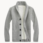 Men's Shawl Collar Cardigan | Lightweight Fleece Sweater for Layering 4