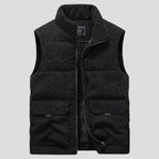 Men's Slim Fit Corduroy Waistcoat with Pockets | Casual Layering Vest 2