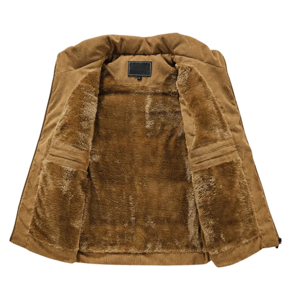 Men's Slim Fit Corduroy Waistcoat with Pockets | Casual Layering Vest 5