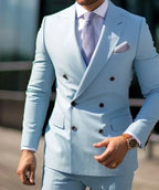 Men's Slim Fit Double-Breasted Suit | Wedding & Groomsmen Attire 4