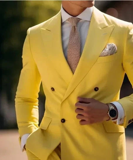 Men's Slim Fit Double-Breasted Suit | Wedding & Groomsmen Attire 5