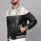 Men's Slim Fit Leather Bomber Jacket | Breathable Stand Collar Coat 2