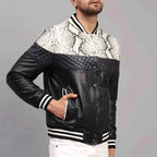 Men's Slim Fit Leather Bomber Jacket | Breathable Stand Collar Coat 3