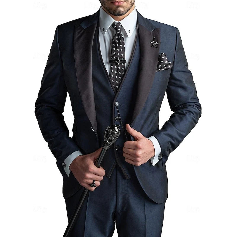 Men's Slim Fit Three-Piece Suit | Perfect Wedding & Groomsmen Attire 1