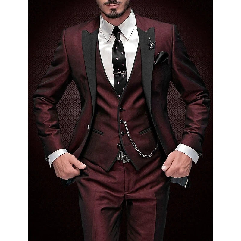 Men's Slim Fit Three-Piece Suit | Perfect Wedding & Groomsmen Attire 4