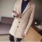 Men's Slim Fit Wool Overcoat | Long Classic Formal Coat 1