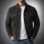 Men's Suede Jacket | Lightweight Military-Inspired Coat 3