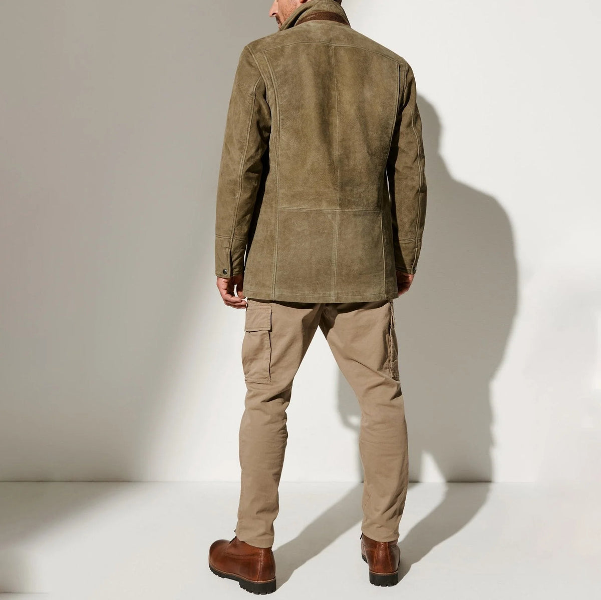 Men's Suede Jacket | Tailored Lined Vintage Coat for Autumn 2