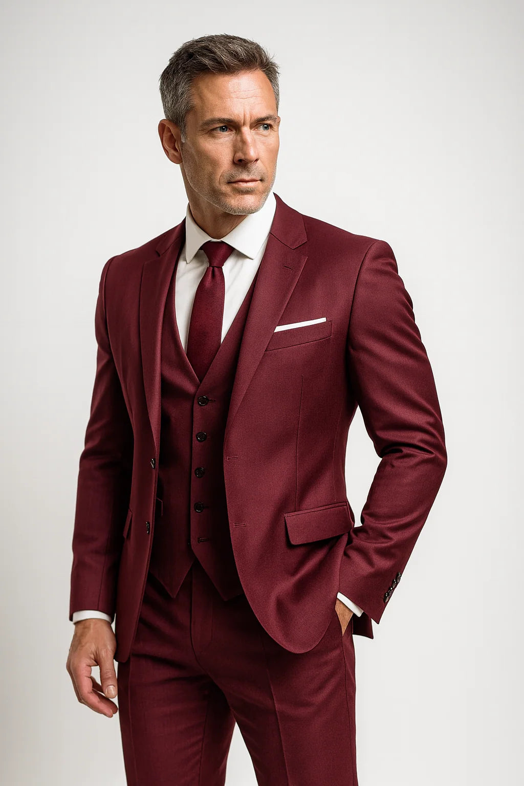Men's Suit Set | Slim Fit Wedding Suits for Men with Waistcoat 4