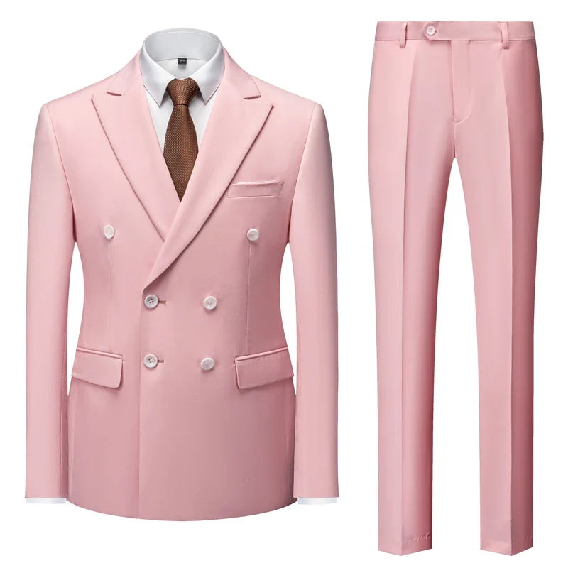 Men's Suit | Double-Breasted Wedding Suit for Groomsmen & Formal Events 10