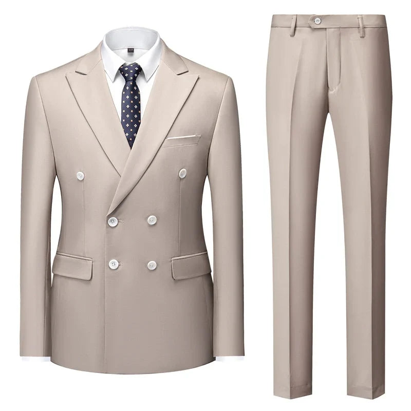 Men's Suit | Double-Breasted Wedding Suit for Groomsmen & Formal Events 6