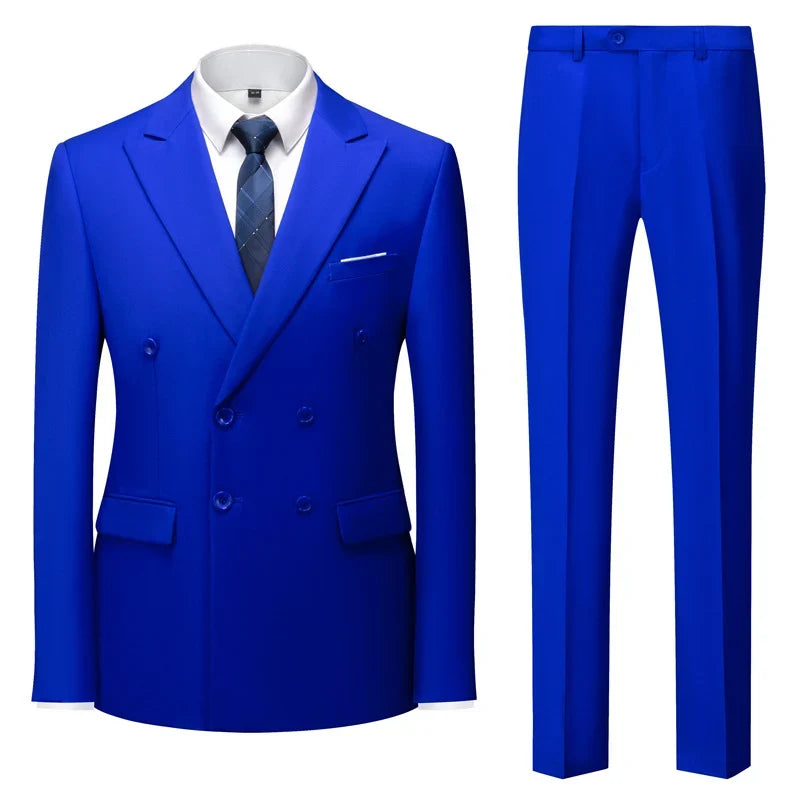 Men's Suit | Double-Breasted Wedding Suit for Groomsmen & Formal Events 8