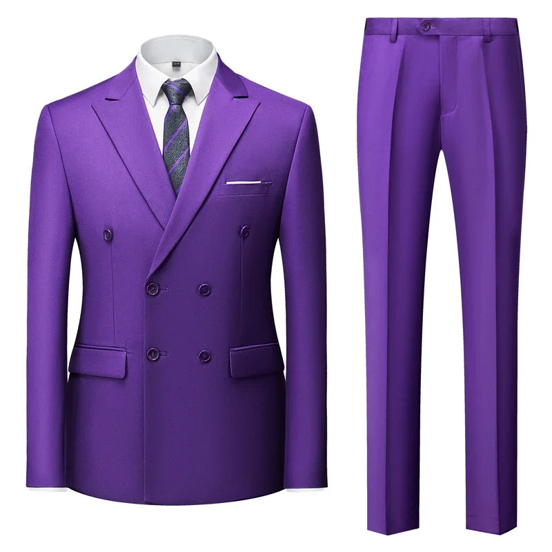 Men's Suit | Double-Breasted Wedding Suit for Groomsmen & Formal Events 9
