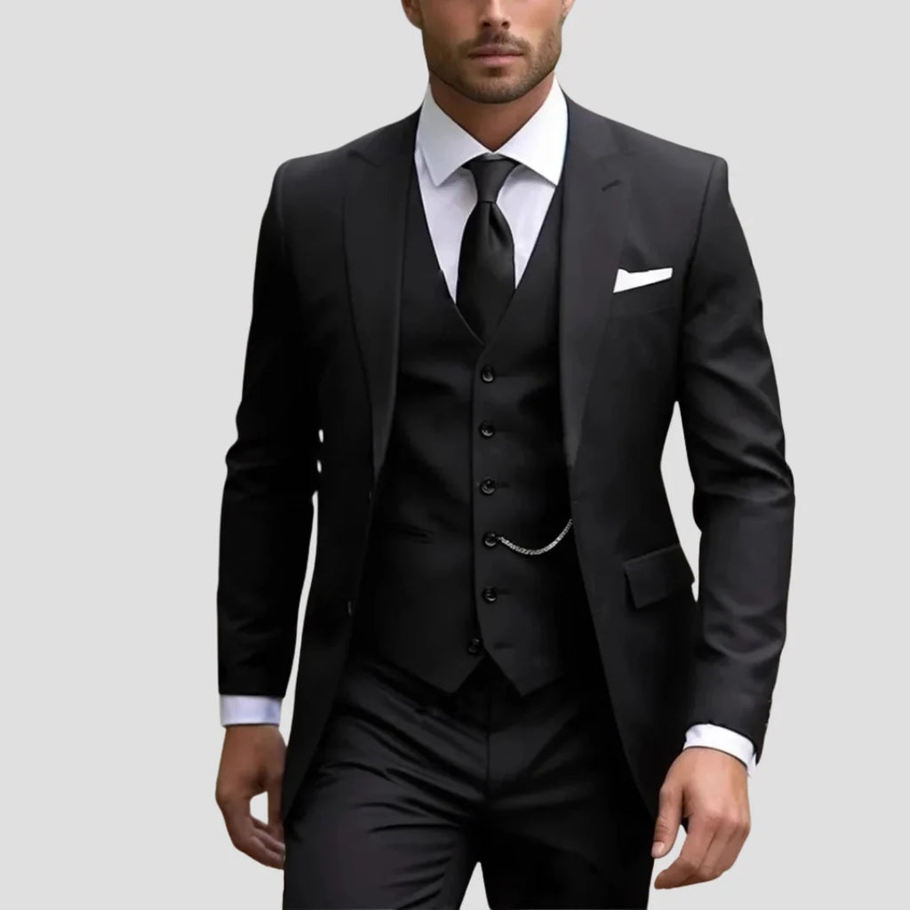 Men's Suit | Slim Fit Three-Piece Formal Suit Set for Weddings & Events 0