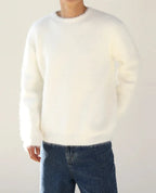 Men's Sweater | Soft Textured Knit Mohair Wool Blend 0