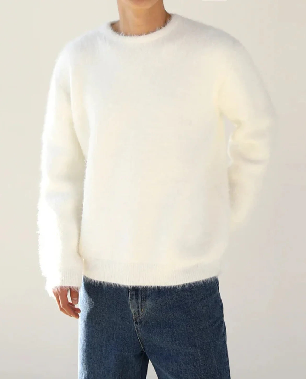Men's Sweater | Soft Textured Knit Mohair Wool Blend 0