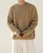 Men's Sweater | Soft Textured Knit Mohair Wool Blend 3